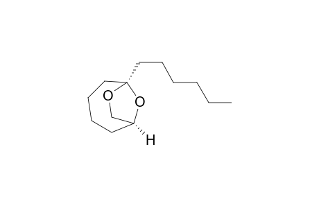 7,9-Dioxabicyclo[4.2.1]nonane, 6-hexyl-, (1S)-