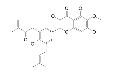DODOVISCIN_B;2-[3-(2-HYDROXY-3-METHYL-3-BUTEN-1-YL)-5-(3-METHYL-2-BUTEN-1-YL)-4-HYDROXYPHENYL]-3,6-DIMETHOXY-5,7-DI