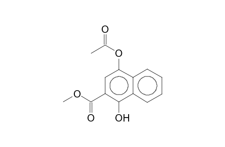 2-Naphthoic acid, 4-acetoxy-1-hydroxy-, methyl ester