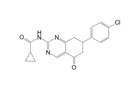 N-[7-(4-chlorophenyl)-5-oxo-5,6,7,8-tetrahydro-2-quinazolinyl]cyclopropanecarboxamide