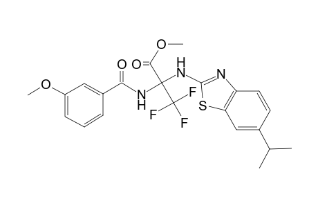 3,3,3-trifluoro-2-[(6-isopropyl-1,3-benzothiazol-2-yl)amino]-2-(m-anisoylamino)propionic acid methyl ester
