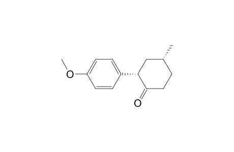 Cyclohexanone, 2-(4-methoxyphenyl)-4-methyl-, cis-