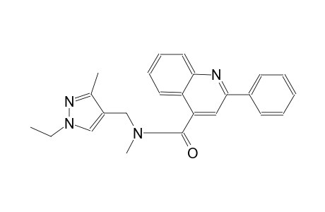 N-[(1-ethyl-3-methyl-1H-pyrazol-4-yl)methyl]-N-methyl-2-phenyl-4-quinolinecarboxamide