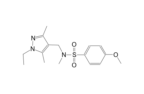 benzenesulfonamide, N-[(1-ethyl-3,5-dimethyl-1H-pyrazol-4-yl)methyl]-4-methoxy-N-methyl-