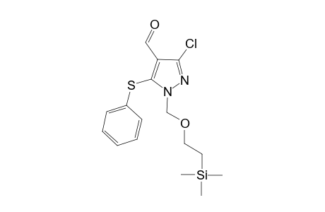 3-Chloro-5-phenylsulfanyl-1-(2-trimethylsilanyl-ethoxymethyl)-1H-pyrazole-4-carbaldehyde