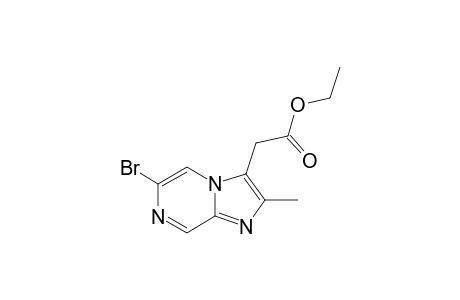 6-BrOMO-3-(ETHOXYCARBONYLMETHYL)-2-METHYLIMIDAZO-[1,2-A]-PYRAZINE