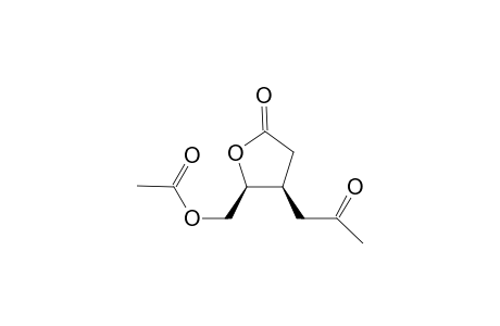 (+-)-(2R,3S)-5-Oxo-3-(2-oxopropyl)tetrahydro-2-furanyl]methyl acetate