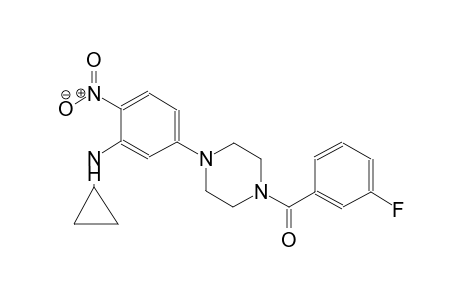 benzenamine, N-cyclopropyl-5-[4-(3-fluorobenzoyl)-1-piperazinyl]-2-nitro-