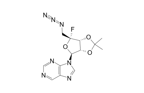9-(5-AZIDO-5-DEOXY-4-FLUORO-2,3-O-ISOPROPYLIDENE-ALPHA-L-LYXOFURANOSYL)-ADENINE