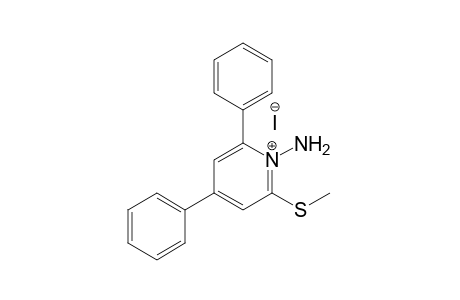 1-Amino-2-(methylthio)-4,6-diphenylpyridinium iodide