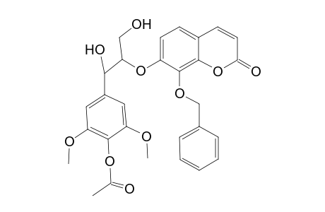 8-(Benzyloxy)-7-[2'-(3",5"-dimethoxy-4"-acetoxyphenyl]-2'-hydroxy-1'-(hydroxymethyl)ethoxy]-2H-benzopyran-2-one