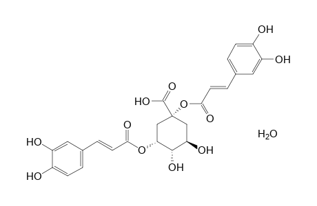 3,4-dihydroxycinnamic acid, 1-carboxy-3,5-dihydroxy-1,4-cycloehexylene ester, hydrate