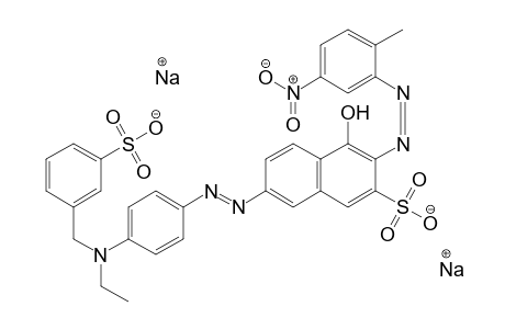 1-Hydroxy-6-[[4-[[ethyl[(3-sulfophenyl)methyl]]amino]phenyl]azo]-2-[(2-methyl-5-nitrophenyl)azo]-3-naphthalenesulfonic acid, disodium salt