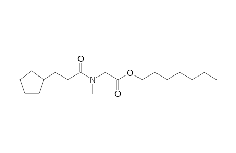 Sarcosine, N-(3-cyclopentylpropionyl)-, heptyl ester