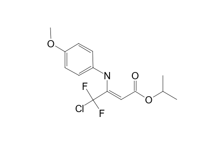 ISOPROPYL-4-CHLORO-4,4-DIFLUORO-3-(4-METHOXYANILINO)-2-BUTENOATE;(Z)-ENAMINO-TAUTOMER