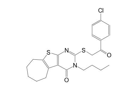 3-butyl-2-{[2-(4-chlorophenyl)-2-oxoethyl]sulfanyl}-3,5,6,7,8,9-hexahydro-4H-cyclohepta[4,5]thieno[2,3-d]pyrimidin-4-one