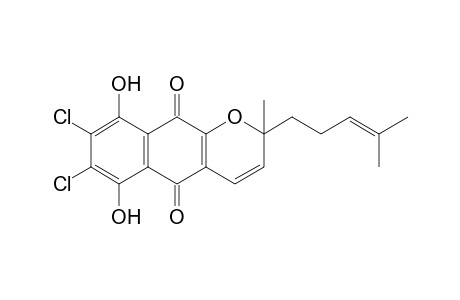 6,9-Dihydroxy-7,8-dichloro-2-methyl-2-(4-methyl-3-pentenyl)-2H-naphtho[2,3-b]pyran-5,10-dione