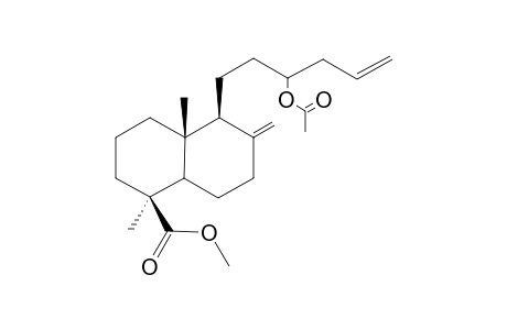Methyl 13-acetoxy-14(13->16)abeo-labda-8(17),14-dien-19-oate