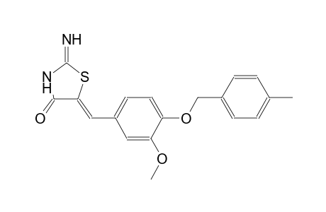 (5Z)-2-imino-5-{3-methoxy-4-[(4-methylbenzyl)oxy]benzylidene}-1,3-thiazolidin-4-one