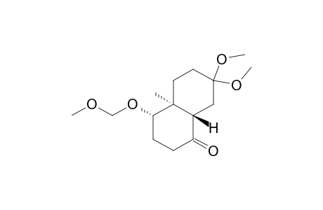 (4.alpha.,4a.alpha.,8a.beta.)-octahydro-7,7-dimethoxy-4-(methoxymethoxy)-4a-methyl-1(2H)-naphthalenone