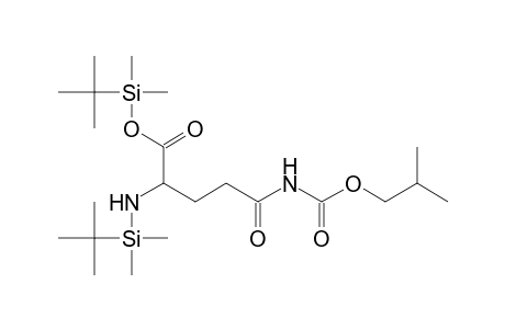 (t-butyl)dimethylsilyl N-isobutyloxycarbonyl-N'-[(t-butyl)dimethylsilyl]-2-aminopentanoate-5-amide