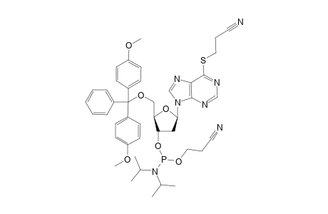 S-(2-Cyanoethyl)-5'-O-(bis(4-methoxyphenyl)phenylmethyl)-6-thio-2'-deoxyinosine 3'-O-(2-cyanoethyl)-N,N-diisopropylphosphoramidite