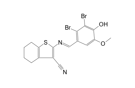 2-{[(E)-(2,3-dibromo-4-hydroxy-5-methoxyphenyl)methylidene]amino}-4,5,6,7-tetrahydro-1-benzothiophene-3-carbonitrile