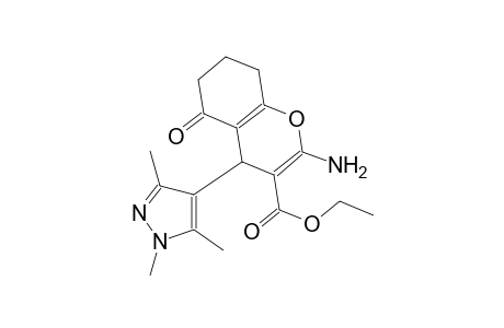 ethyl 2-amino-5-oxo-4-(1,3,5-trimethyl-1H-pyrazol-4-yl)-5,6,7,8-tetrahydro-4H-chromene-3-carboxylate