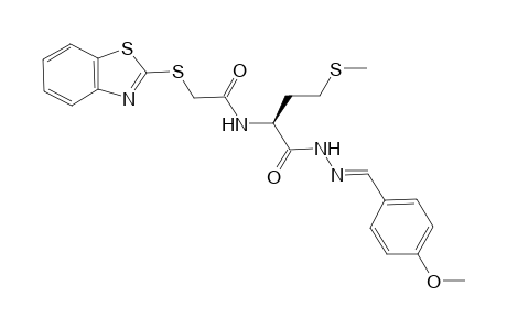 2-Benzothiazolylthioacetyl L-methionyl 4'-methoxy-benzylidene hydrazone