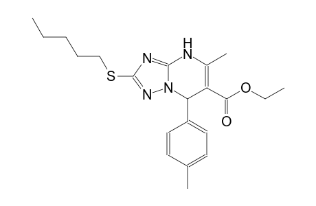 [1,2,4]triazolo[1,5-a]pyrimidine-6-carboxylic acid, 4,7-dihydro-5-methyl-7-(4-methylphenyl)-2-(pentylthio)-, ethyl ester