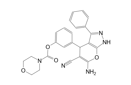 3-(6-amino-5-cyano-3-phenyl-1,4-dihydropyrano[2,3-c]pyrazol-4-yl)phenyl 4-morpholinecarboxylate