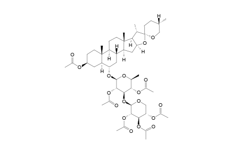 6-ALPHA-O-BETA-D-XYLOPYRANOSYL-(1->3)-BETA-D-QUINOVOPYRANOSYL-(25R)-5-ALPHA-SPIROSTAN-3-BETA-OL-PERACETATE