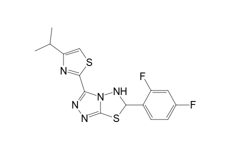 6-(2,4-difluorophenyl)-3-(4-isopropylthiazol-2-yl)-5,6-dihydro-[1,2,4]triazolo[3,4-b][1,3,4]thiadiazoles