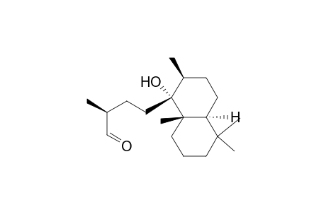 (+-)-1.beta.-[(3S)-3-Methyl-4-oxobutyl]-2.beta.,5,5,8a.beta.-tetramethyl-4a.alpha.H-decahydro-2.alpha.-naphthalenol