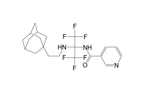 N-[1-(2-Adamantan-1-yl-ethylamino)-2,2,2-trifluoro-1-trifluoromethyl-ethyl]-nicotinamide