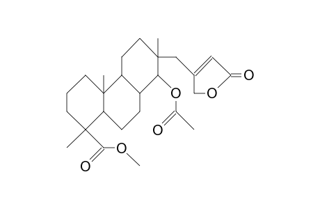 De-15-methyl-14-acetoxy-15-(2,5-dihydro-furan-2- on-4-yl)-18-isopimaranoic acid, methyl ester