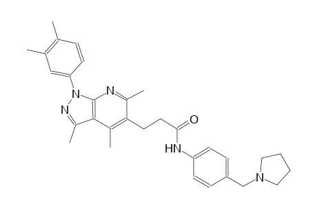 1H-pyrazolo[3,4-b]pyridine-5-propanamide, 1-(3,4-dimethylphenyl)-3,4,6-trimethyl-N-[4-(1-pyrrolidinylmethyl)phenyl]-