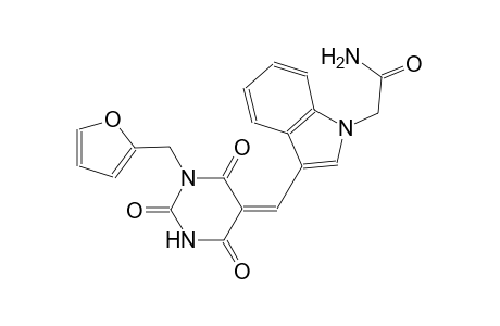 2-{3-[(Z)-(1-(2-furylmethyl)-2,4,6-trioxotetrahydro-5(2H)-pyrimidinylidene)methyl]-1H-indol-1-yl}acetamide