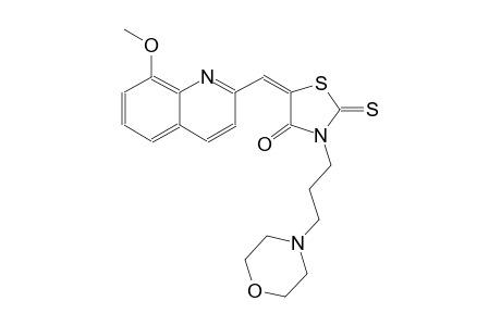 4-thiazolidinone, 5-[(8-methoxy-2-quinolinyl)methylene]-3-[3-(4-morpholinyl)propyl]-2-thioxo-, (5E)-