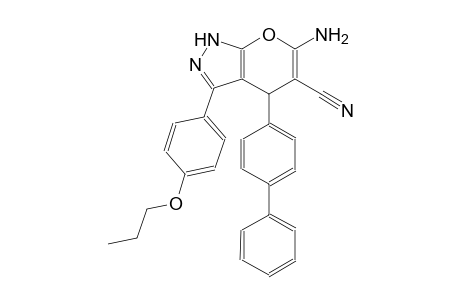 6-amino-4-[1,1'-biphenyl]-4-yl-3-(4-propoxyphenyl)-1,4-dihydropyrano[2,3-c]pyrazole-5-carbonitrile