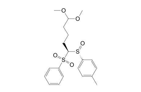 Benzene, 1-[[5,5-dimethoxy-1-(phenylsulfonyl)pentyl]sulfinyl]-4-methyl-, (R*,S*)-(.+-.)-