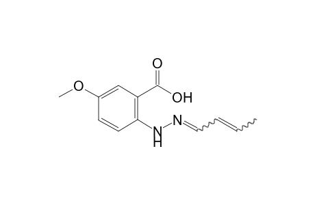 2-[2-[but-2-enylidene]hydrazino]-5-methoxy-benzoic acid