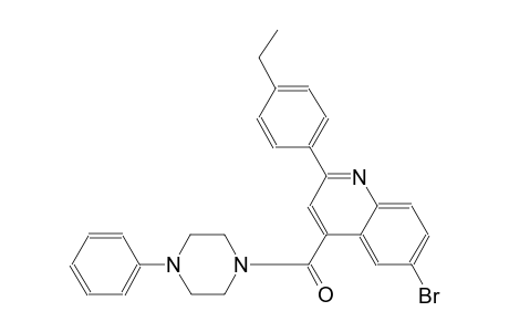 6-bromo-2-(4-ethylphenyl)-4-[(4-phenyl-1-piperazinyl)carbonyl]quinoline