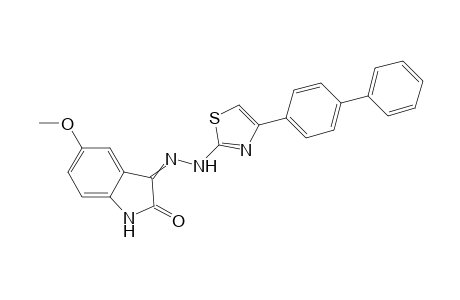 3-{2-[4-([1,1'-Biphenyl]-4-yl)thiazol-2-yl]hydrazono}-5-methoxyindolin-2-one