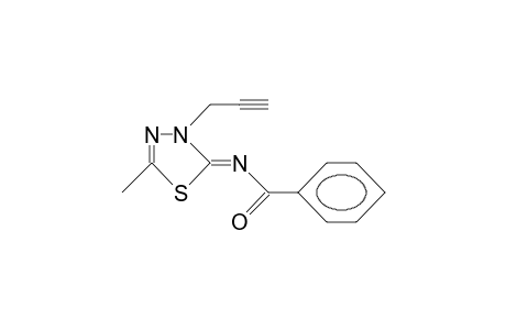 N-(5-Methyl-3-[2-propynyl]-1,3,4-thiadiazol-2(3H)-ylidene)-benzamide