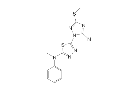 2-(5-AMINO-3-METHYLTHIO-1H-1,2,4-TRIAZOL-1-YL)-5-(N-PHENYL-N-METHYL)-AMINO-1,3,4-THIADIAZOLE