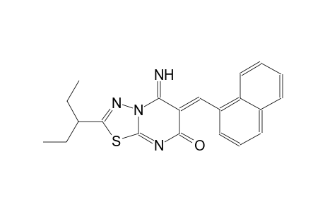 (6Z)-2-(1-ethylpropyl)-5-imino-6-(1-naphthylmethylene)-5,6-dihydro-7H-[1,3,4]thiadiazolo[3,2-a]pyrimidin-7-one