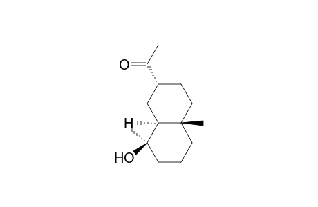 (2.alpha.,4a.beta.,8.alpha.,8a.alpha.)-(+-)-1-(Decahydro-8-hydroxy-4a,8-dimethyl-2-naphthalenyl)ethanone