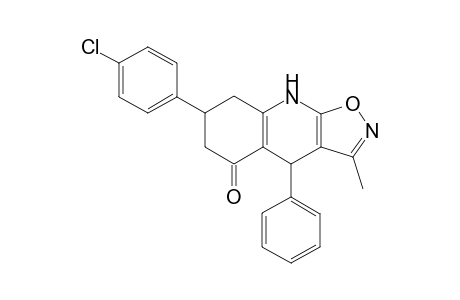 7-(4-Chlorophenyl)-3-methyl-4-phenyl-4,7,8,9-tetrahydroisoxazolo[5,4-b]quinolin-5(6H)-one