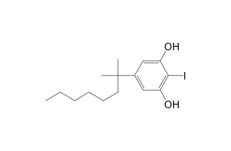 1,3-Benzenediol, 5-(1,1-dimethylheptyl)-2-iodo-